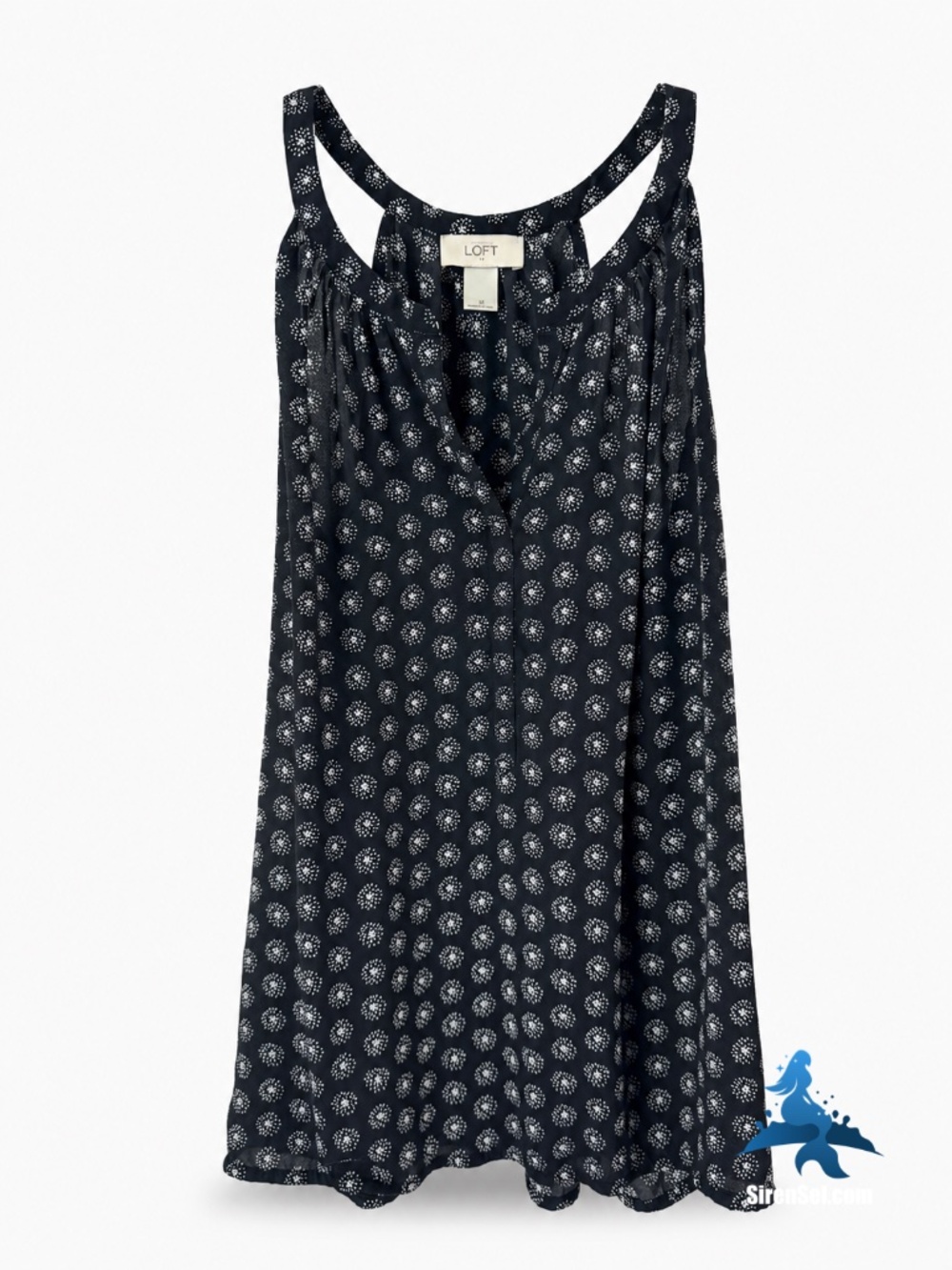 1324 LOFT Black White Micro Motif Swing Camisole Tank – Size M